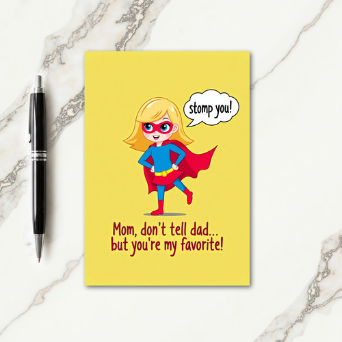 Heroic Mom Illustration Card