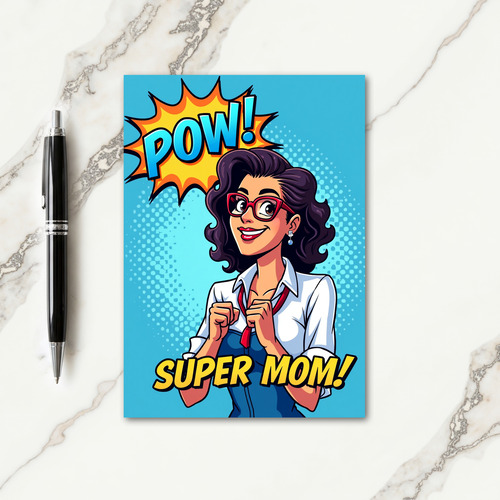 Heroic Mothers Day Comic Art Card
