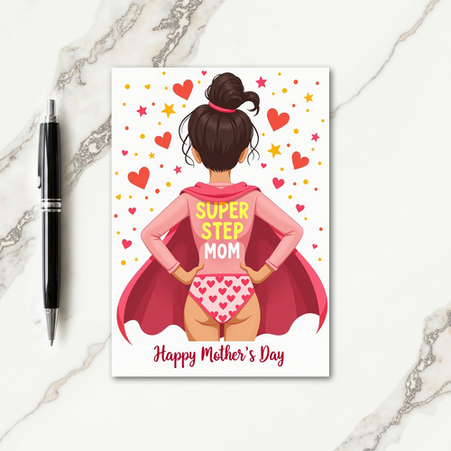 Heroic Step Moms Day Card