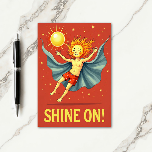 Heroic Sun Birthday Card