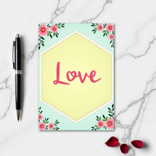 Hexagon Love Pattern Card