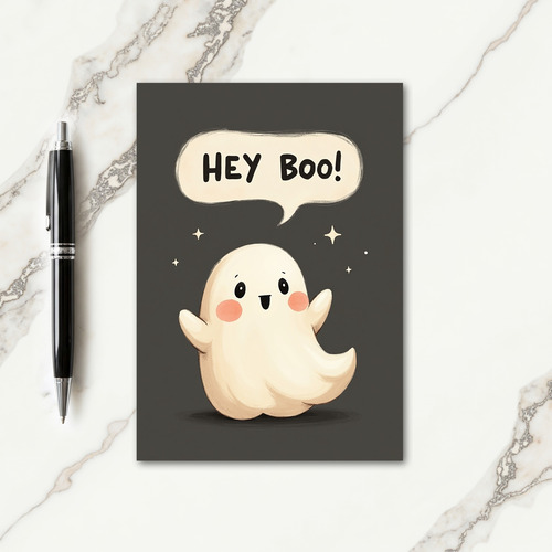 Hey Boo Friendly Greeting Card