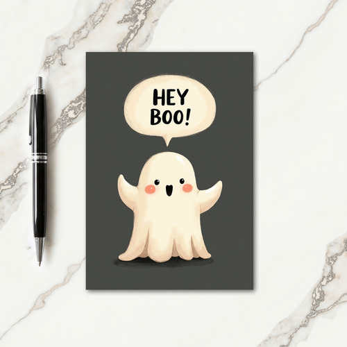 Hey Boo Halloween Card