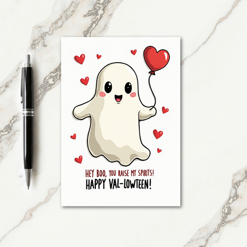 Hey Boo You Raise My Spirits Card