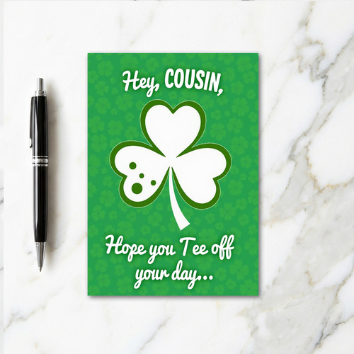 Hey Cousin Tee Off Day Card