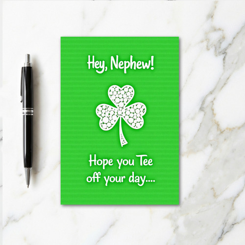 Hey Nephew Shamrock Day Card