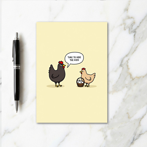 Hide The Kids Funny Bird Card