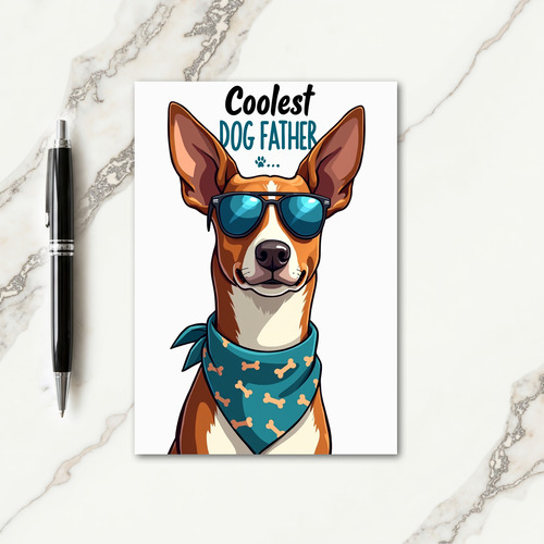 Hip Canine Fathers Day Card