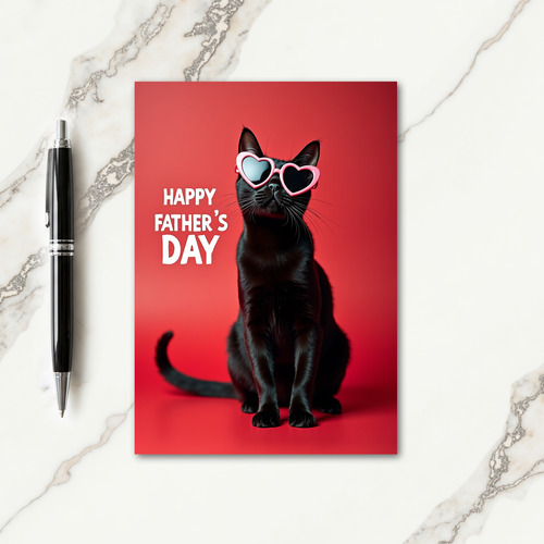 Hip Cat Fathers Day Card