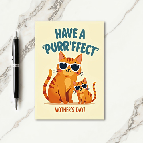 Hip Cats Mothers Day Greeting Card