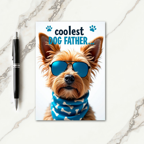 Hip Dog Fathers Day Card