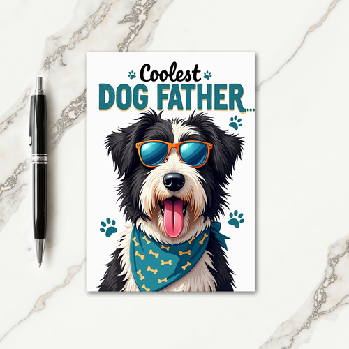 Hip Dog Fathers Day Design Card