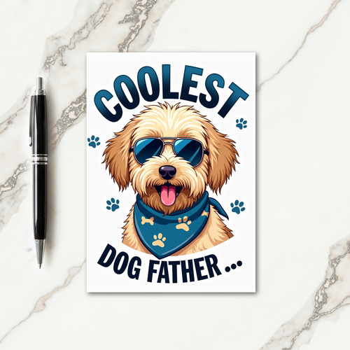 Hip Golden Dog Father Card
