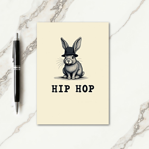 Hip Hop Rabbit Cool Style Card