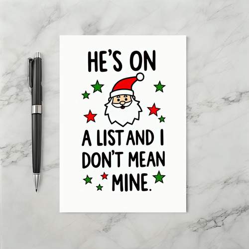 His Naughty List Not Mine Card