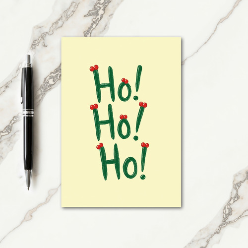 Ho Ho Ho Joyful Christmas Card