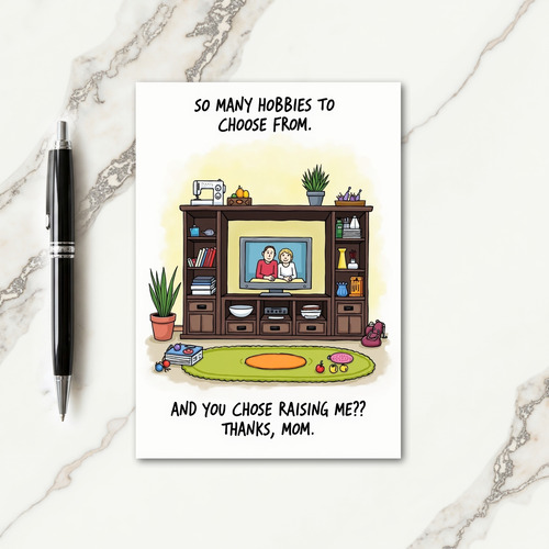Hobby Choice Mothers Day Thanks Card