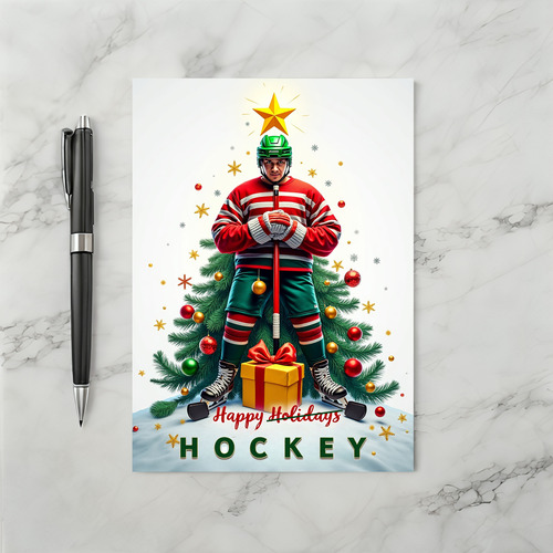 Hockey Christmas Card