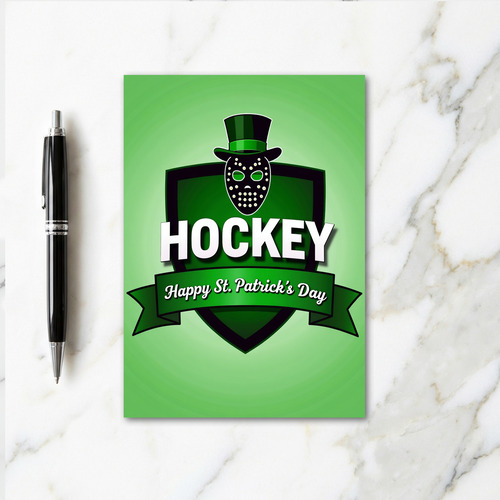 Hockey St Patricks Day Card