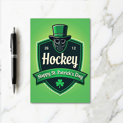 Hockey St Patricks Day Fun Card