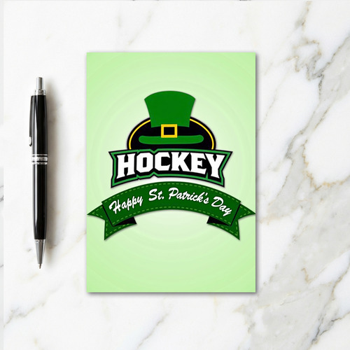 Hockey St Patricks Day Great Card