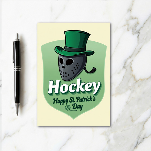Hockey St Patricks Day Texture Card