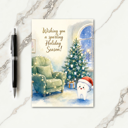 Holiday Card Message For Dental Office Card