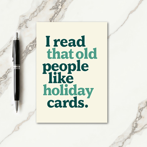 Old People Christmas Card