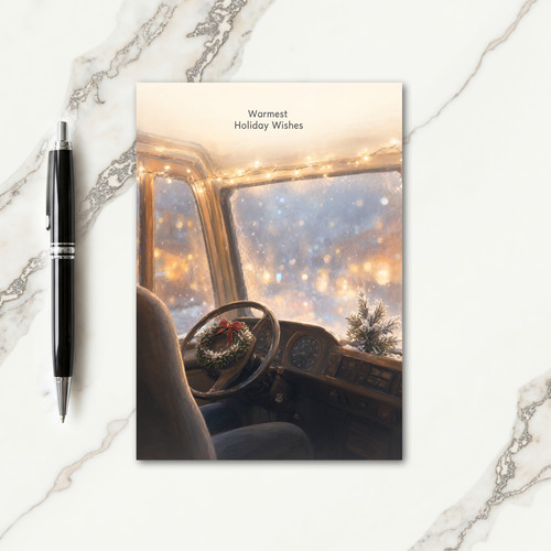 Holiday Greeting Card For Bus Driver Card