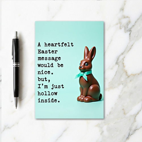 Hollow Easter Bunny Funny Card