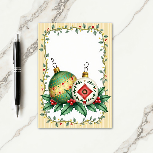 Holly Berries Christmas Card