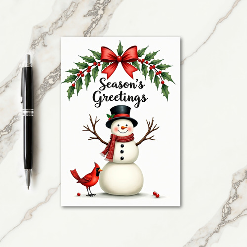 Holly Berry Festive Card