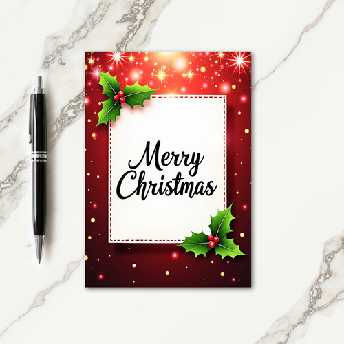 Holly Christmas Card thumbnail