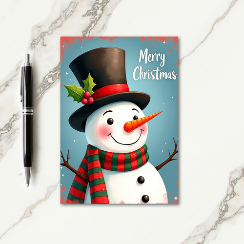 Holly Hat Christmas Card