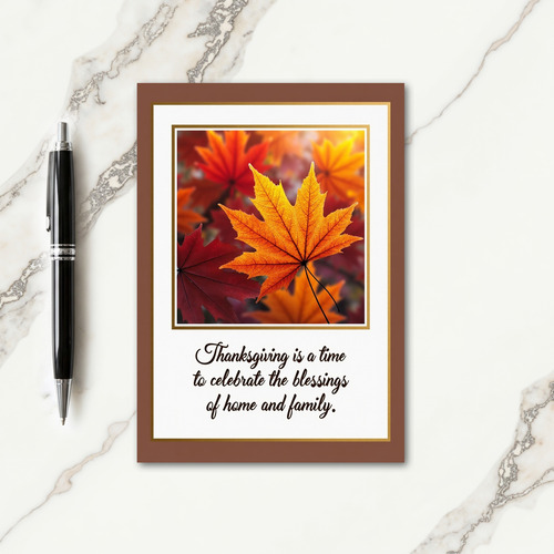 Home And Family Thanks Card