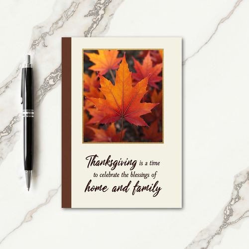Home And Family Thanksgiving Card thumbnail