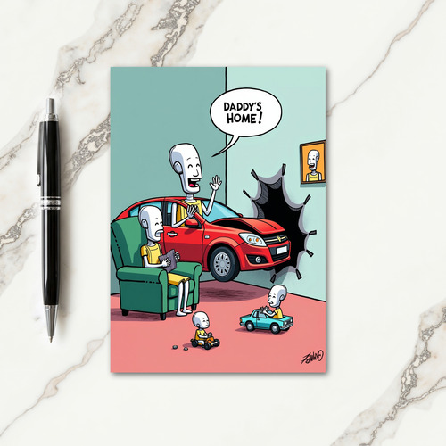Homecoming Fathers Day Illustration Card