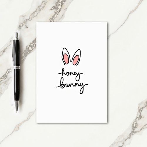 Honey Bunny Ears Simple Card