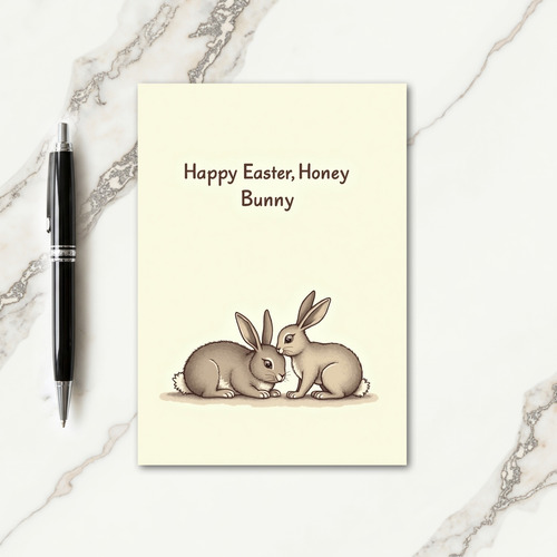 Honey Bunny Easter Card