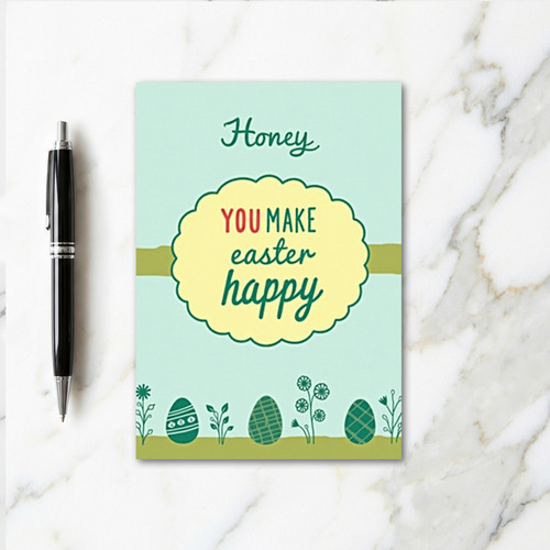 Honey Make Easter Happy Card