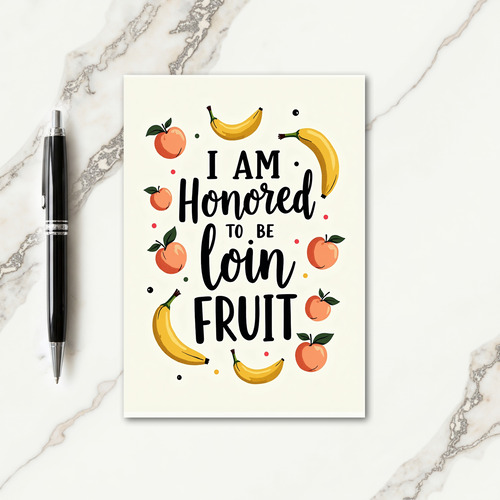 Honored Fathers Day Fruit Card