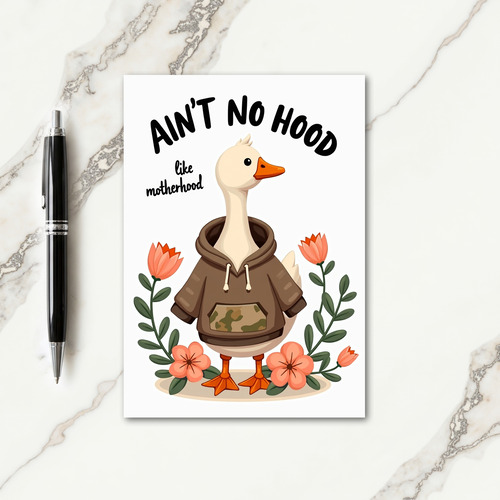 Hood Motherhood Goose Art Card