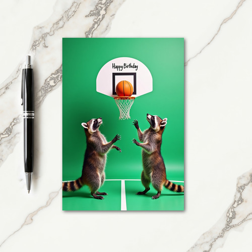 Hoops Birthday Animal Card