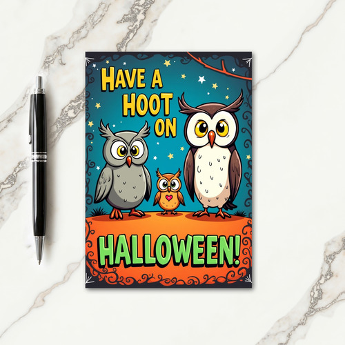 Hoot On Halloween Card thumbnail