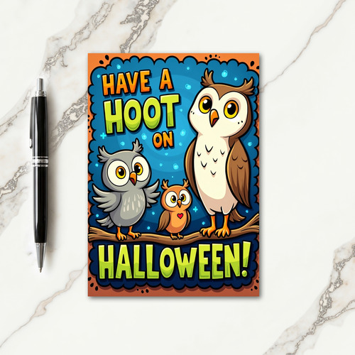 Hoot On Halloween Fun Card