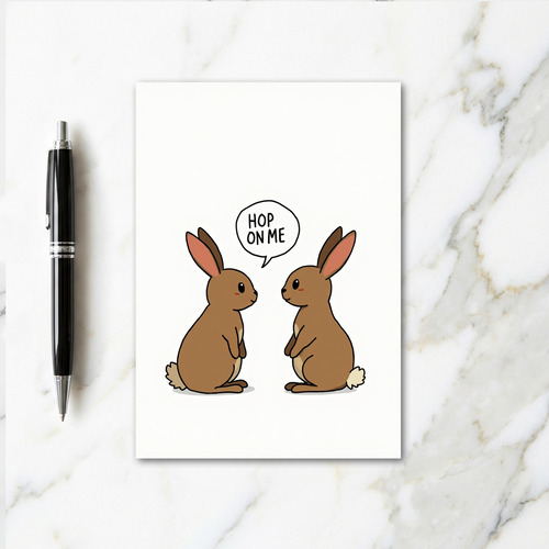 Hop On Me Cute Animal Card