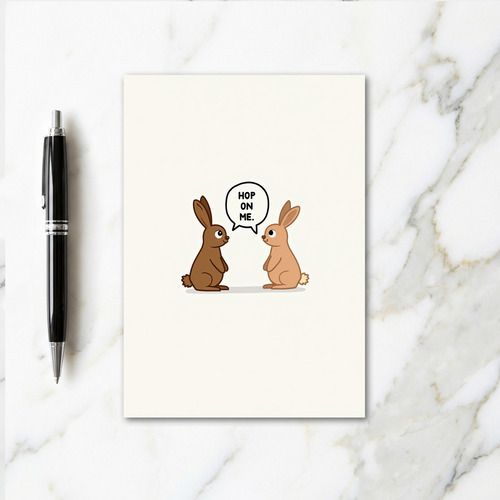 Hop On Me Cute Animal Friend Card