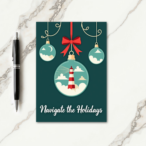Hopeful Lighthouse Christmas Card