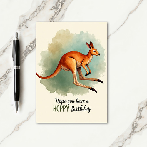 Hopping Animal Birthday Card