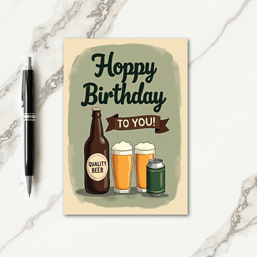 Hoppy Brew Birthday Card